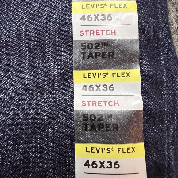 Levi's 502 Men's Taper Jeans 46x36 Big And Tall Stretch Medium Wash Pants New - Picture 8 of 11